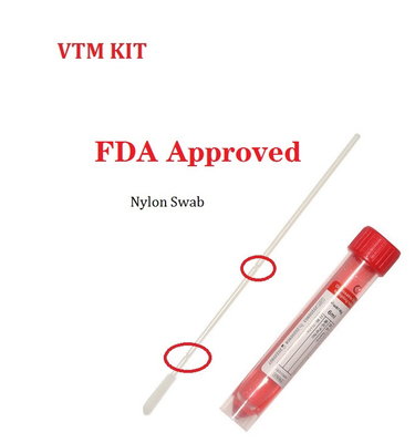 Bâton en nylon oral nasal VTM Kit Sterilization Packaging d'écouvillon