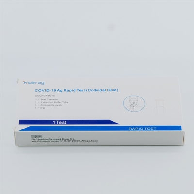 Kits rapides d'essai d'antigène jetable diagnostique, approbation colloïdale de GV de Kit With d'essai d'or